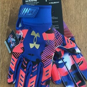 Under Armour Blue and Red‎ Men's Gloves